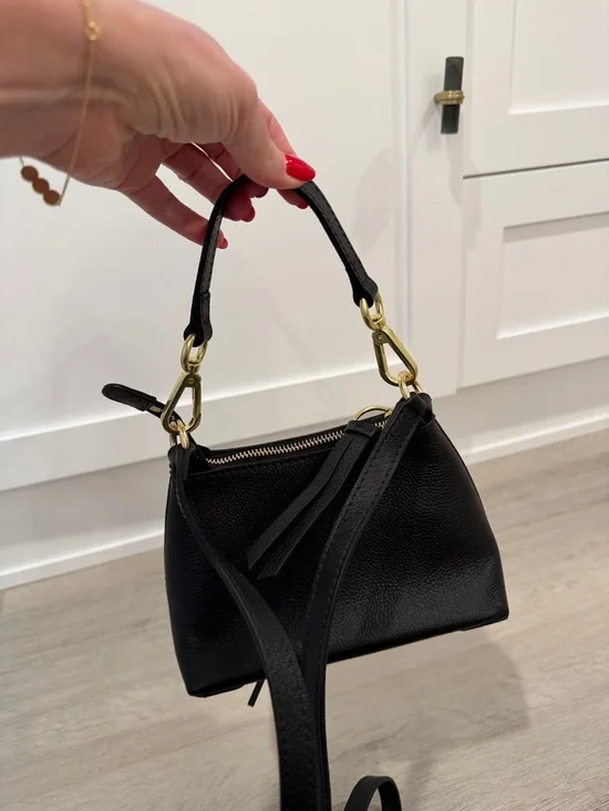 See By Chloé Black Suede & Leather Mini Ring-Accent Crossbody - Picture 3 of 4